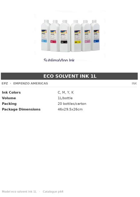 EPZ eco solvent ink 1L