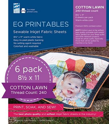 The Electric Quilt Company EQ Printables Premium Cotton Lawn/6 Sheets