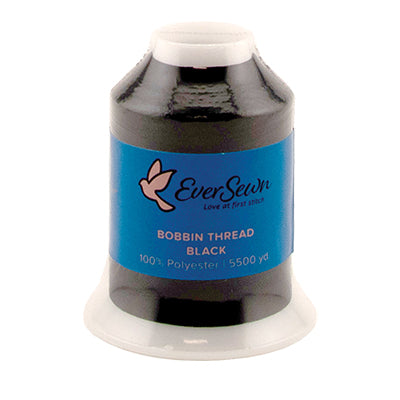 Eversewn Polyester Bobbin Thread Black 60wt 5500yd