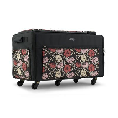 Everything Mary Jumbo Rolling Sewing Machine Tote Red Floral