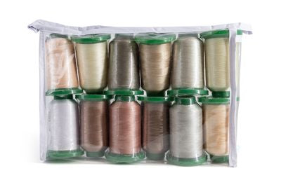 Luxury Exquisite 1000m 12 Spool Pack- L Neutrals
