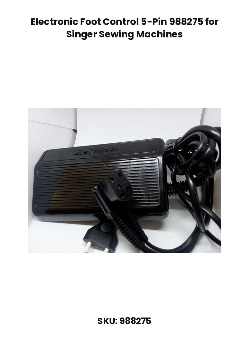 Electronic Foot Control 5-Pin 988275 for Singer Sewing Machines