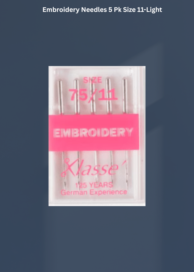 Embroidery Needles 5 Pk Size 11-Light