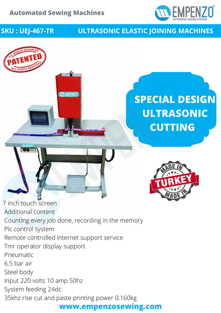 Empenzo Ultrasonic Elastic Joining Machines - Empenzo Automated Sewing Systems
