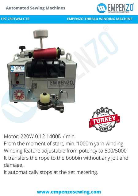 Empenzo Thread Winding Machine - Empenzo Automated Sewing Systems