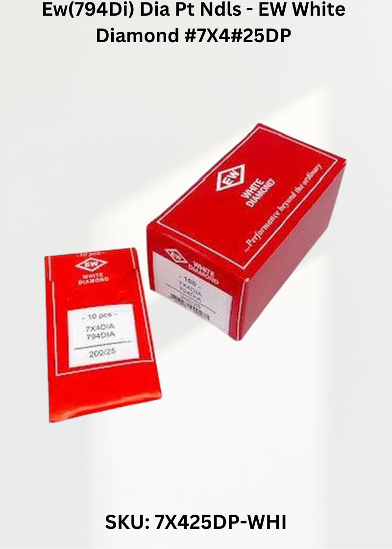 Ew(794Di) Dia Pt Ndls - EW White Diamond #7X4#25DP