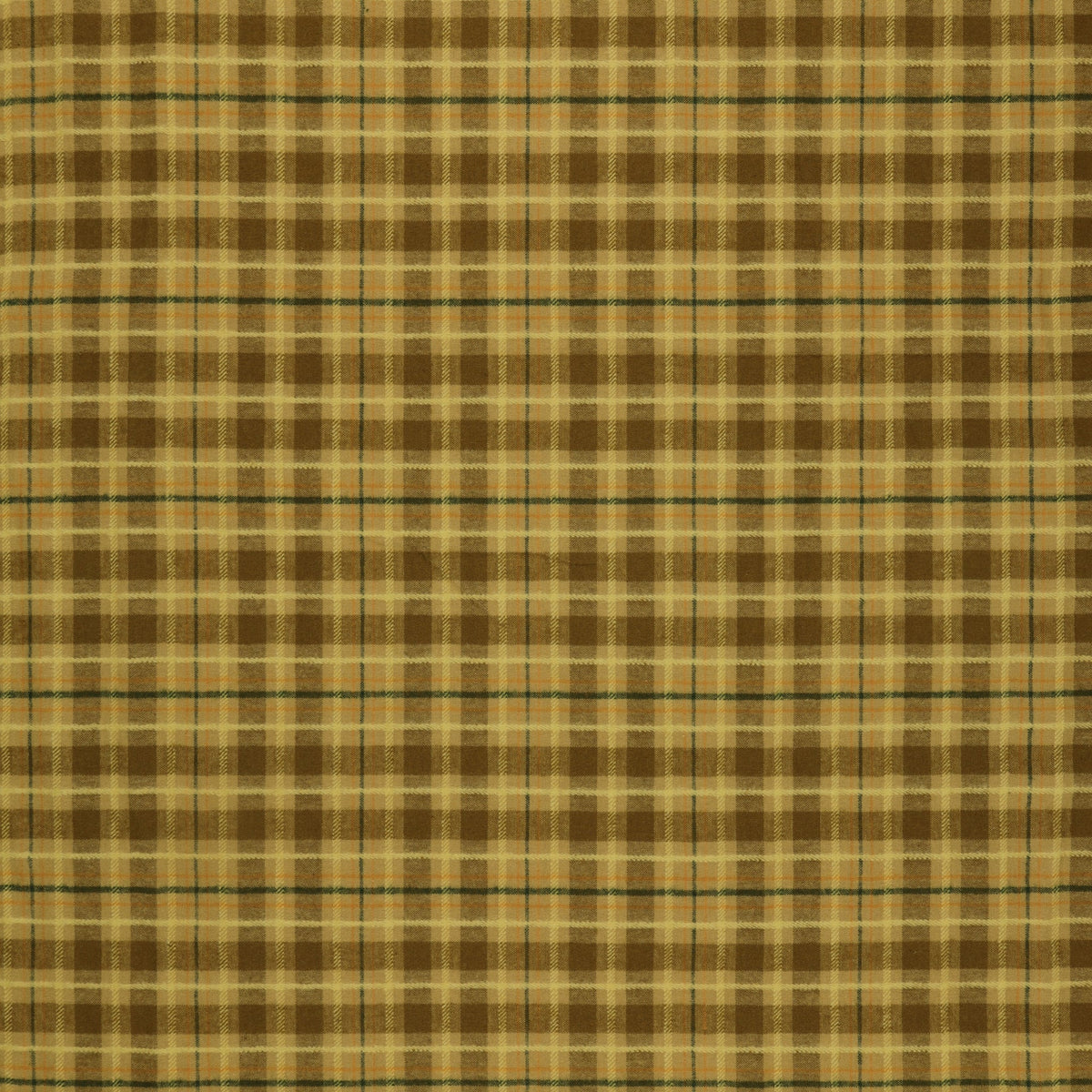 Highlands Flannel Fabric Collection - Dobby Check Plaid Olive Jam