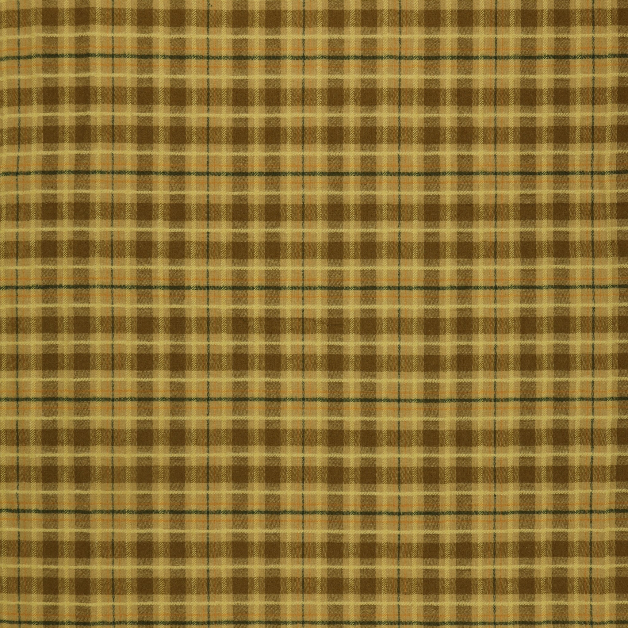 Highlands Flannel Fabric Collection - Dobby Check Plaid Olive Jam