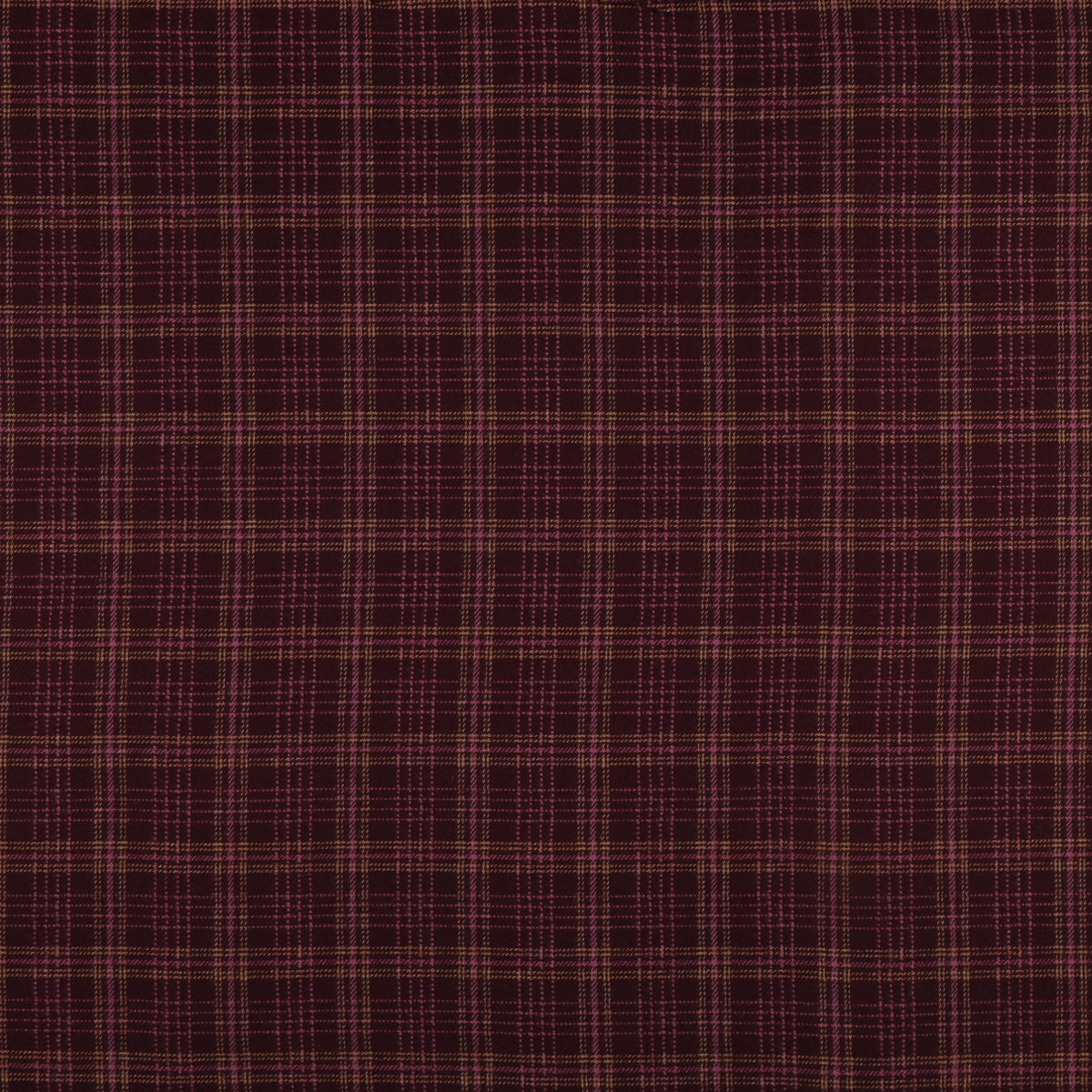 Highlands Flannel Fabric Collection - Dobby Crosshatch Plaid Merlot