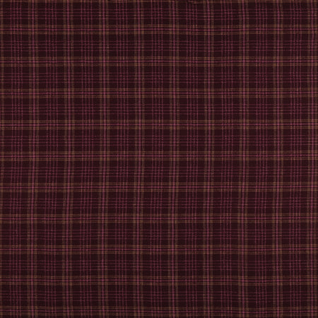 Highlands Flannel Fabric Collection - Dobby Crosshatch Plaid Merlot