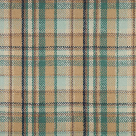 Highlands Flannel Fabric Collection - Twill Royal Plaid Horizon