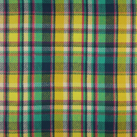 Highlands Flannel Fabric Collection - Twill Royal Plaid Sunrise