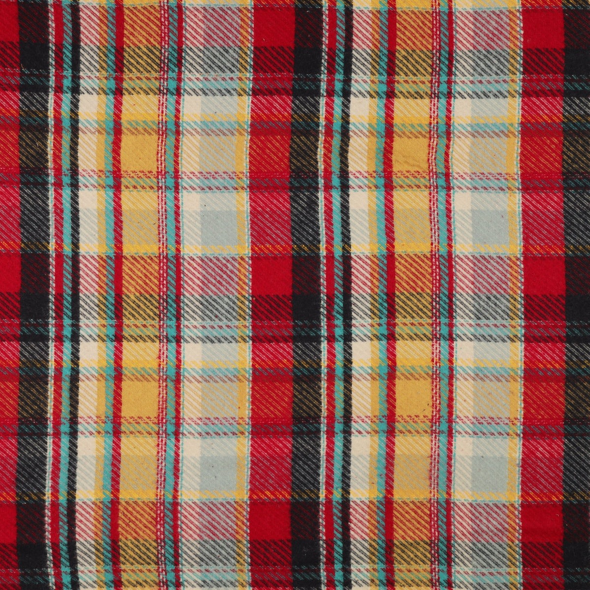 Highlands Flannel Fabric Collection - Twill Royal Plaid Berry Pie