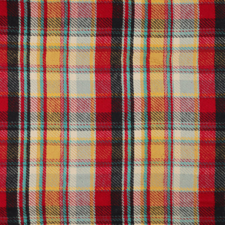 Highlands Flannel Fabric Collection - Twill Royal Plaid Berry Pie