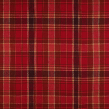 Highlands Flannel Fabric Collection - Herringbone Chevron Plaid Cranberry