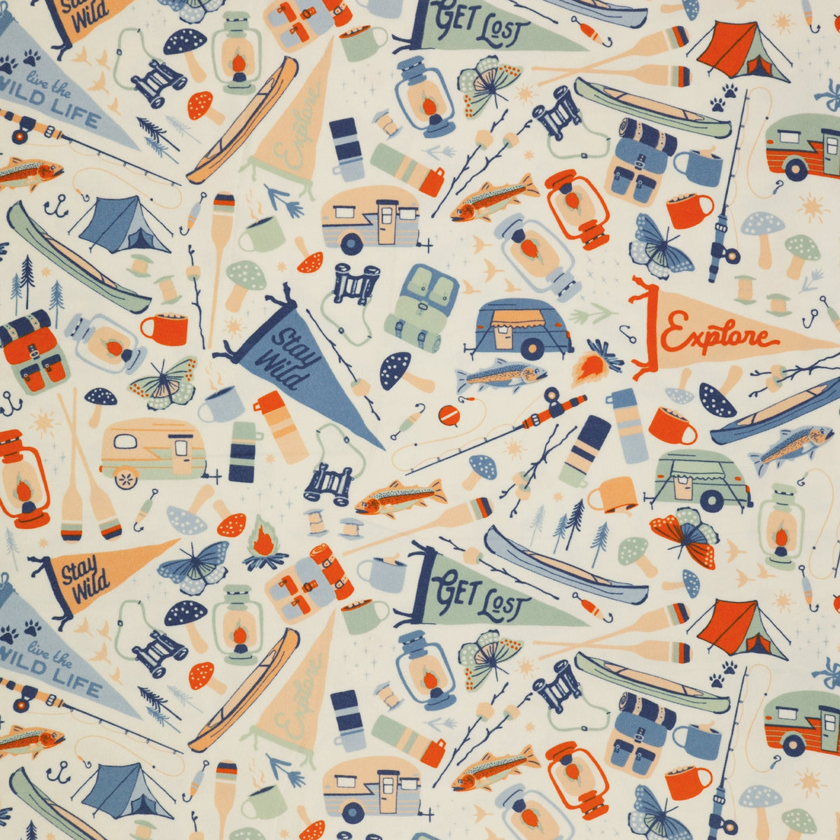 Happy Camper Fabric Collection - Jamboree in Flannel