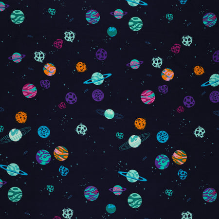 Rocket Science Fabric Collection - Planetary Parade Fun in Flannel