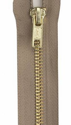 Coats & Clark Separating Zipper 24" Brass, Dogwood