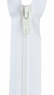 Coats & Clark Dual-Separating Parka Zipper - 48", White (#1)