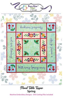 Fabric Confetti Spring Floral Table Topper Pattern