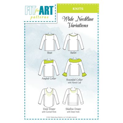 Fit For Art Patterns Wide Neckline Variations for Tabula Rasa Knits