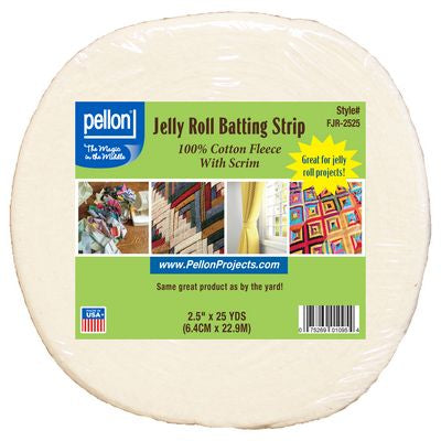Pellon Batting Jelly Roll Strip 2.5 in x 25 yd