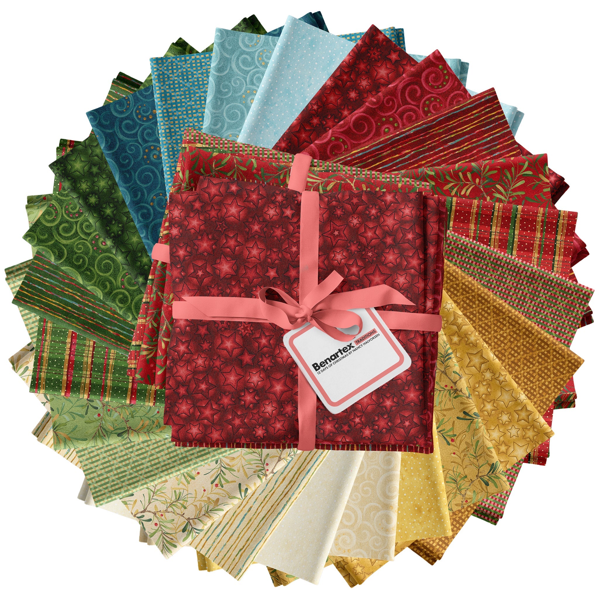 12 Days of Christmas Fat Quarter Bundle - 24pc