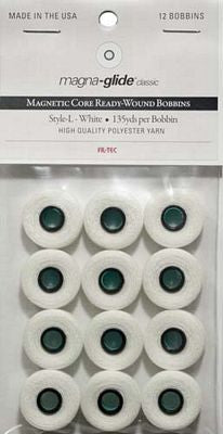 Bobbin Magna-Glide Magnetic L White 12 to the pkg – FT-60372-TEN