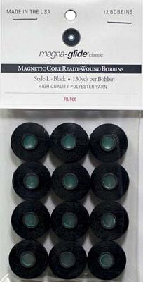 Bobbin Magna-Glide Magnetic L Black 12 to the pkg – FT-60373-TEN