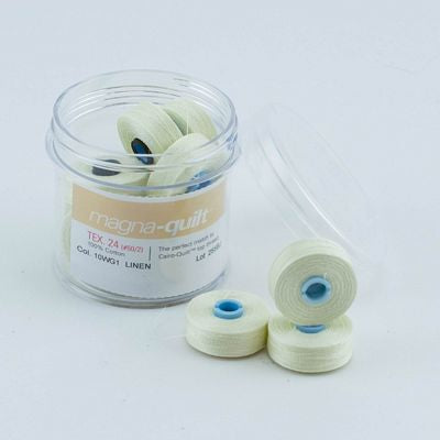 Linen (Off White) Prewound Bobbin Magna Qlt M – FT-MQM-10WG1