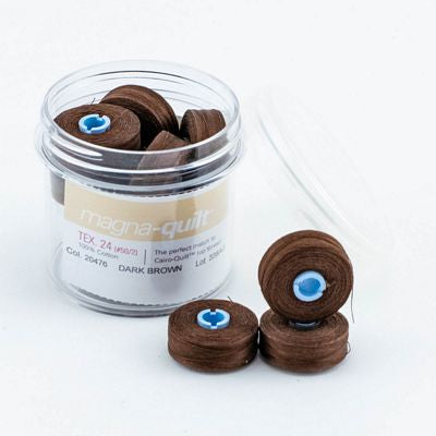 Dark Brown Prewound Bobbin Magna Qlt M – FT-MQM-20476