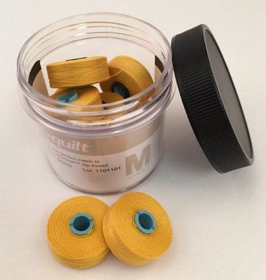 Bright Gold Prewound Bobbin Magna Qlt M – FT-MQM-80137