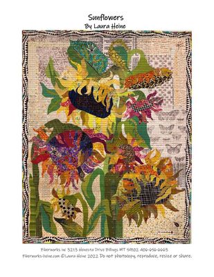 Fiberworks Sunflowers Collage Pattern