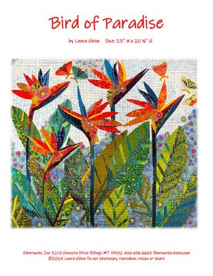 Fiberworks Bird of Paradise Collage Pattern by Laura Heine