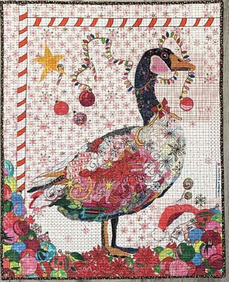 Fiberworks Christmas Goose Collage Pattern by Laura Heine