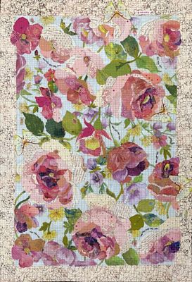 Fiberworks Color Me Peony Collage Pattern by Laura Heine