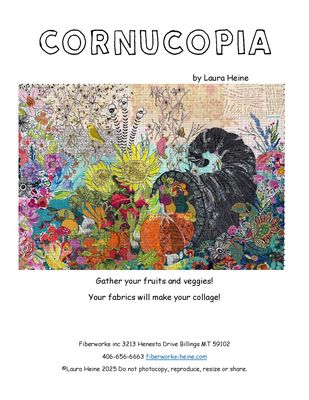 Fiberworks Cornucopia Collage Pattern by Laura Heine