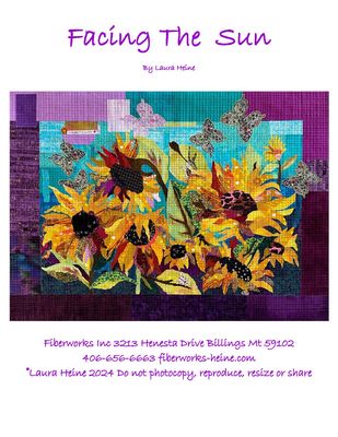 Fiberworks Facing The Sun (Sunflowers) Collage Pattern by Lau