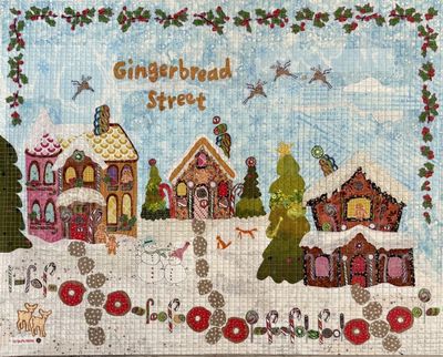 Fiberworks Gingerbread Street Collage Pattern by Laura Heine