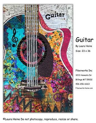 Fiberworks Guitar Collage Pattern