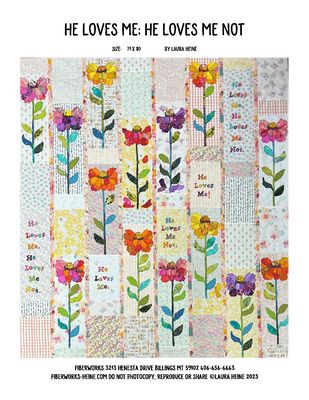 Fiberworks He Loves Me He Loves Me Not Collage Pattern