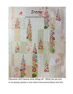 Fiberworks Irene…Grandma's Hollyhocks Flowers Pattern