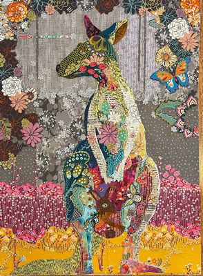 Fiberworks KangaRoo Collage Pattern by Laura Heine