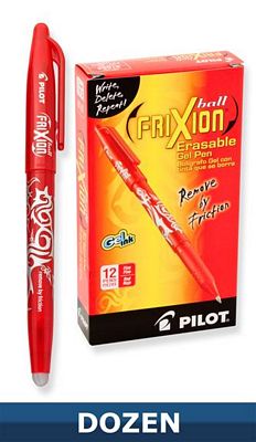 Frixion Erasable Gel Pen Red 12/box