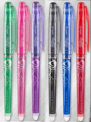 Frixion XF Erasable Gel Pen 6pc Assorted