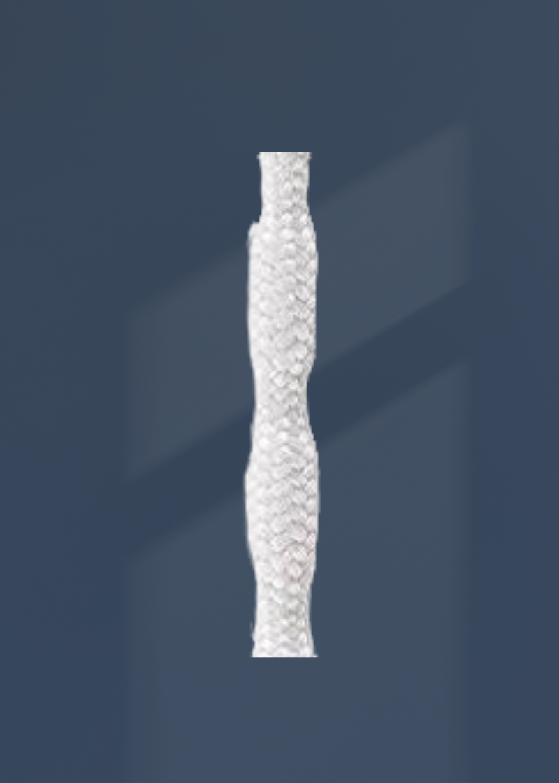 Fabric-Covered Weighted Sausage Bead Drapery Tape - 4/32" x 65.4 yds. - White