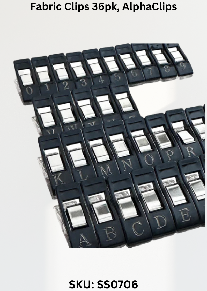 Fabric Clips 36pk, AlphaClips