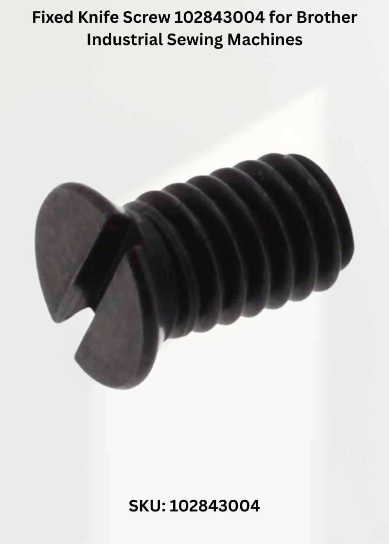 Fixed Knife Screw 102843004 for Brother Industrial Sewing Machines
