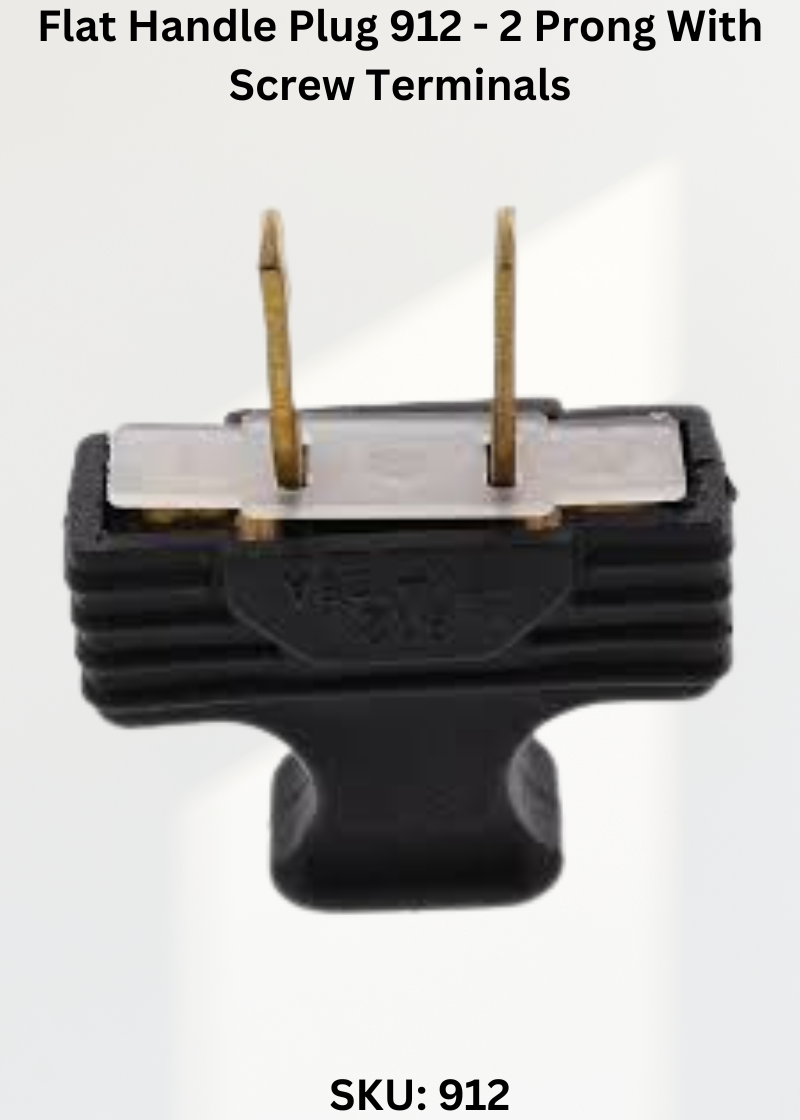 Flat Handle Plug-Prong With Screw Terminals