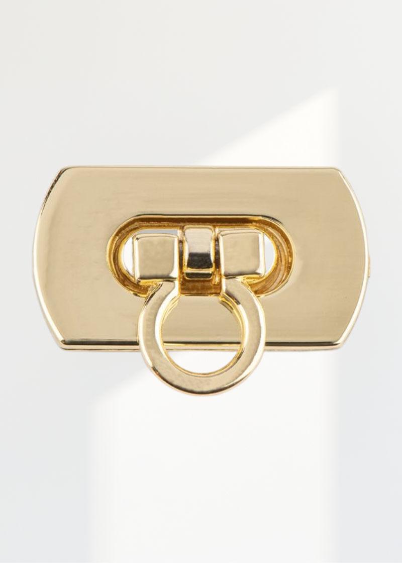 Flip Lock Bag Hardware - 1 3/16" X 11/16" - Gold